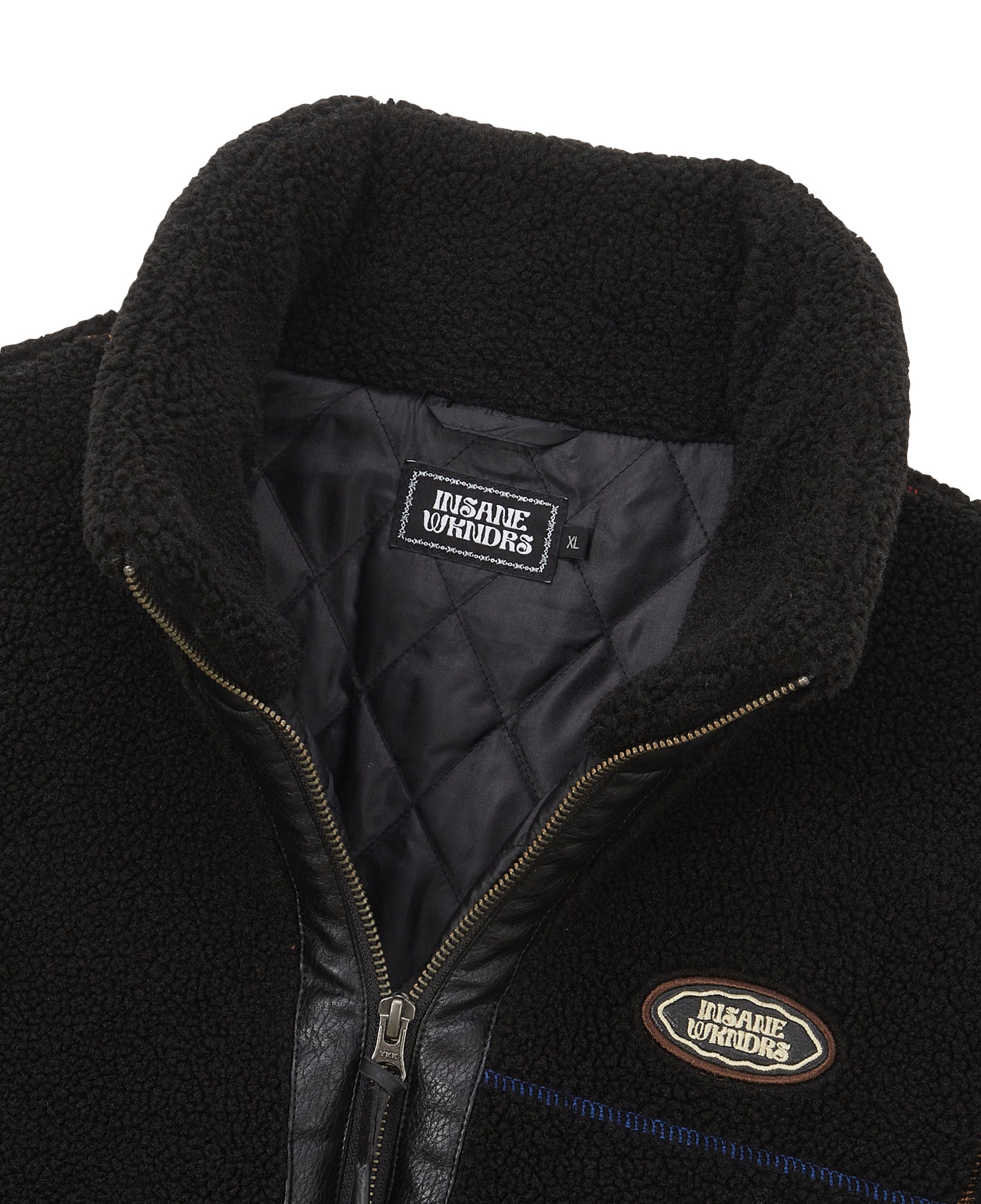 [WKNDRS] STITCHED SHERPA JACKET_BLACK