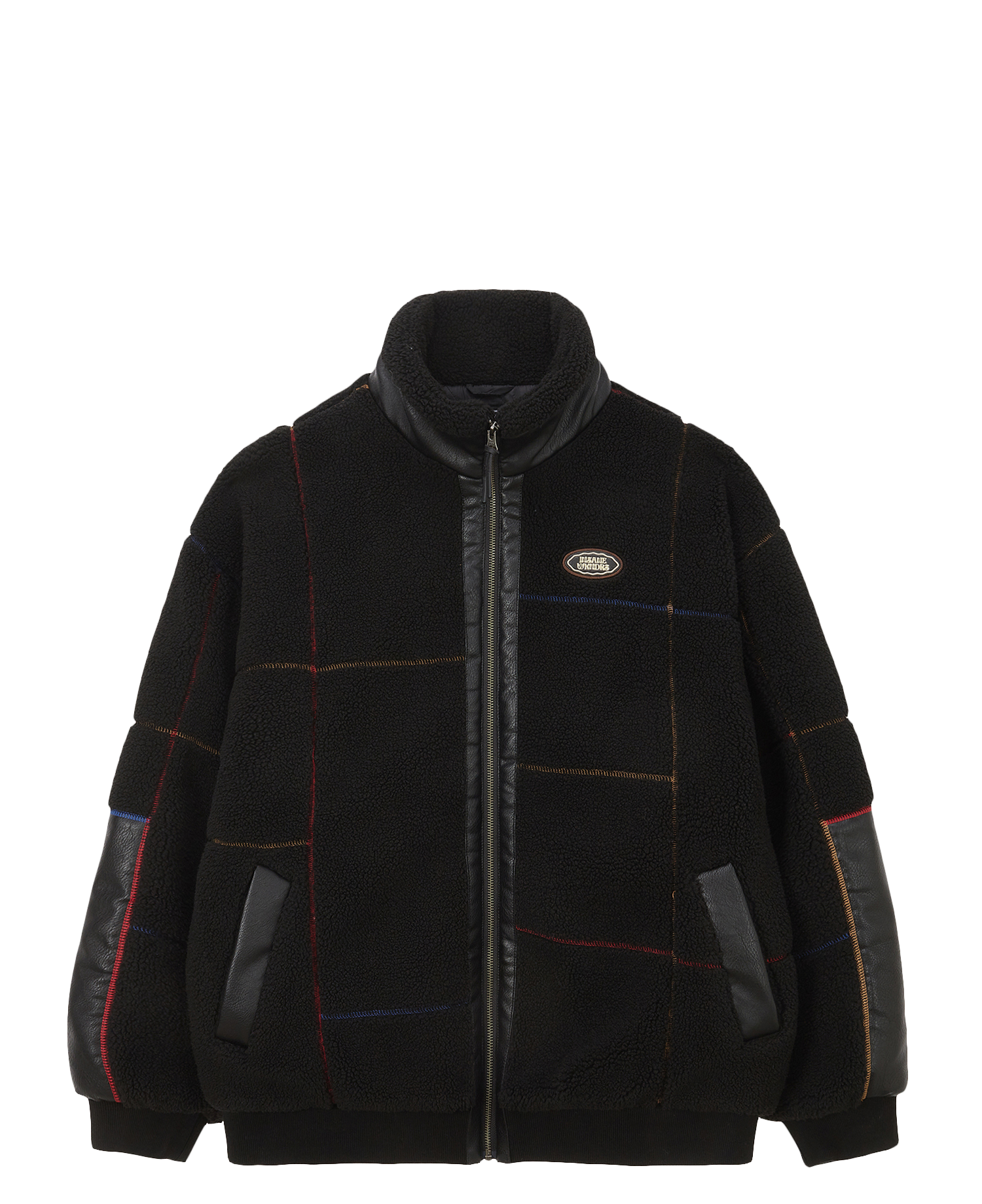 [WKNDRS] STITCHED SHERPA JACKET_BLACK