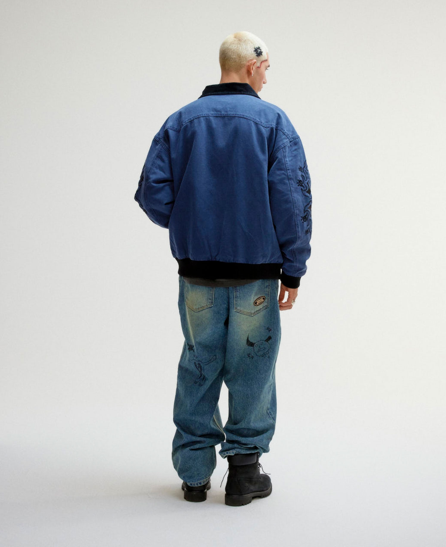 [WKNDRS] CANVAS WORK JACKET_NAVY