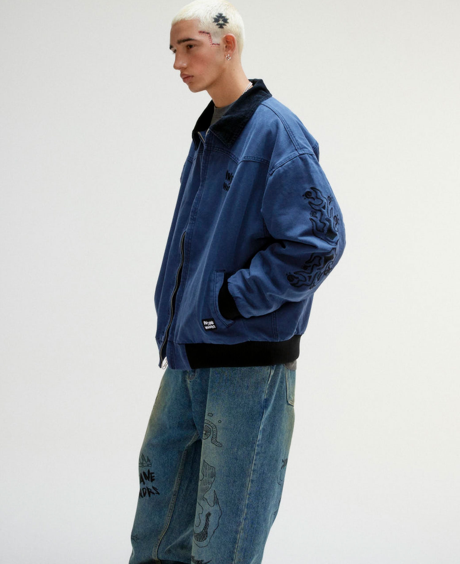 [WKNDRS] CANVAS WORK JACKET_NAVY