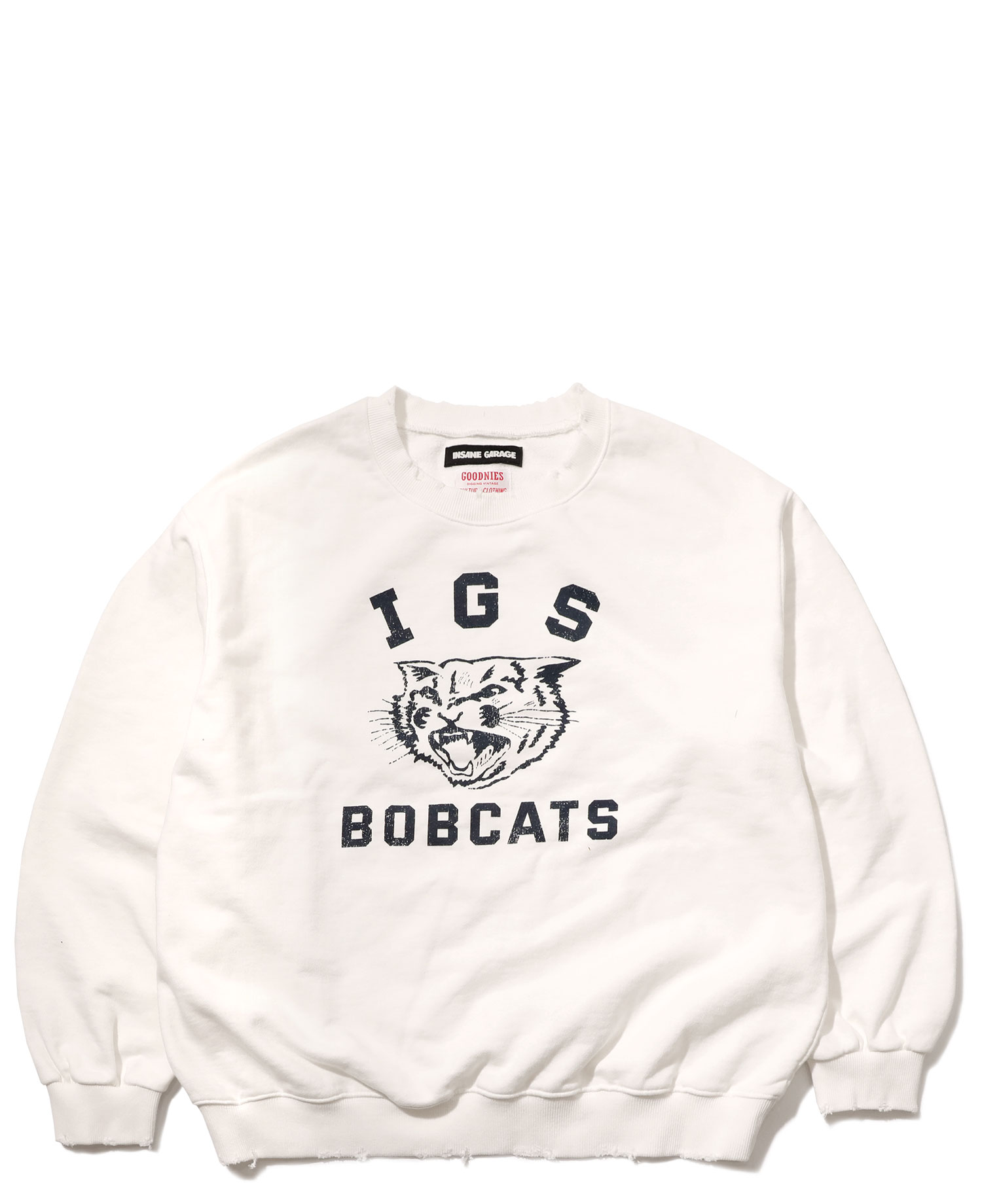 [GOODNIES] BOBCATS VINTAGE SWEAT SHIRT_OFF WHITE