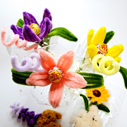 졸업 입학 생일 이벤트 선물 모루 사탕꽃 만들기 세트