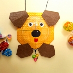 어린이날 동물 사탕 목걸이 가방 종이접기 만들기 세트, 강아지