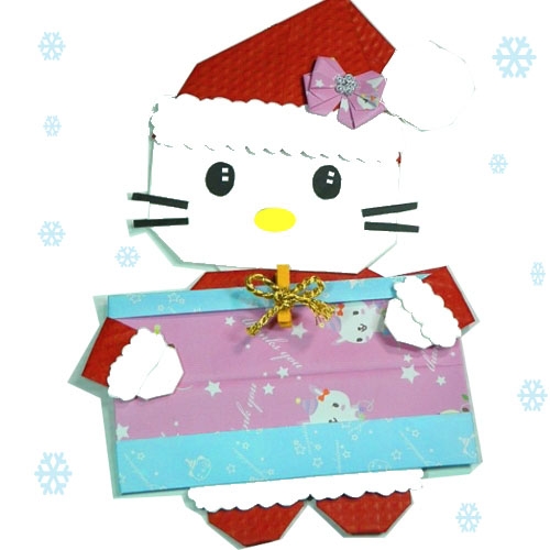 종이접기패키지 크리스마스 동물 고양이 메모판 만들기재료 세트