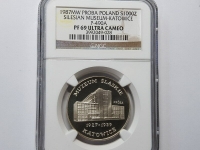 폴란드 1987 MW 시주화 Proba 1000 Zlotych P-490A 은화 프루프 Proof,NGC PF69 UC