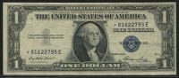 미국 1935년 E 블루실 1달러 스타노트 극미-준미사용