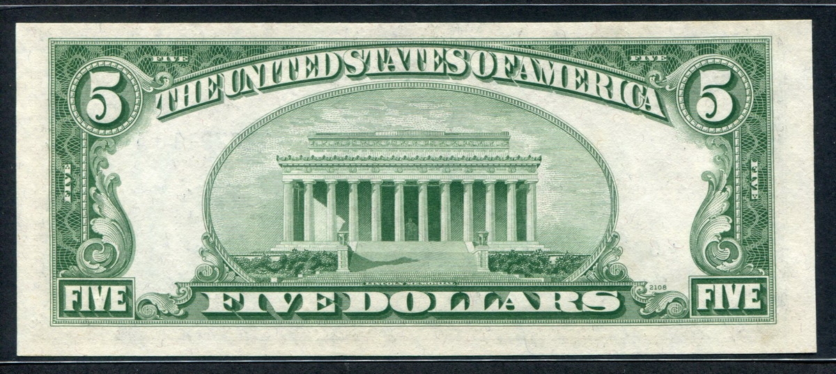 미국 1953년 블루실 5달러,스타노트 ( 보충권 ) 미사용