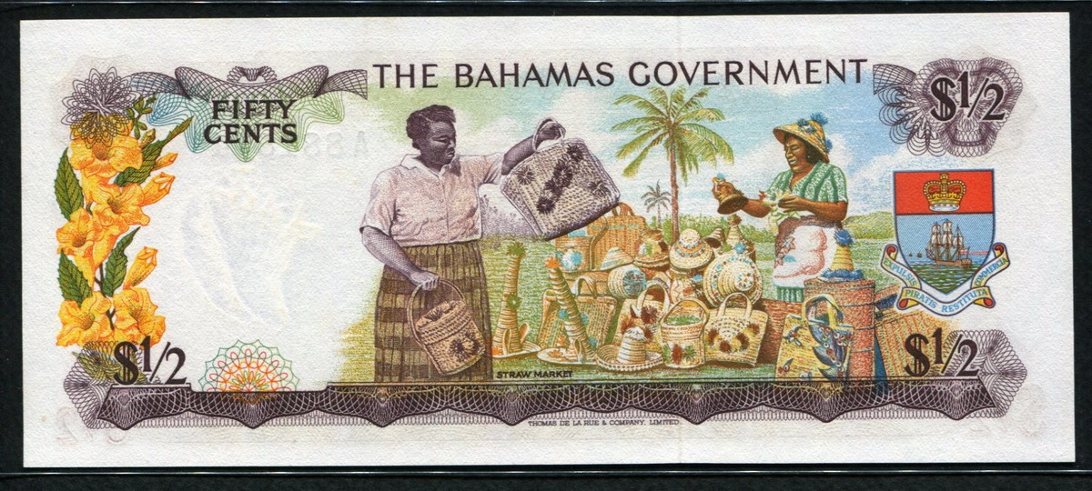 바하마 Bahamas 1965 1/2 Dollar P17a 미사용