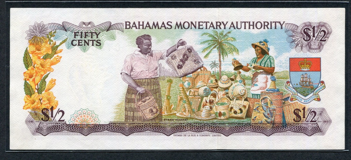 바하마 Bahamas 1968 1/2 Dollars P26a 미사용