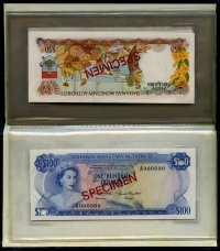 바하마 Bahamas 1969 (1968) Specimen 견본 노트의 프리젠테이션 세트- (총 8 장)