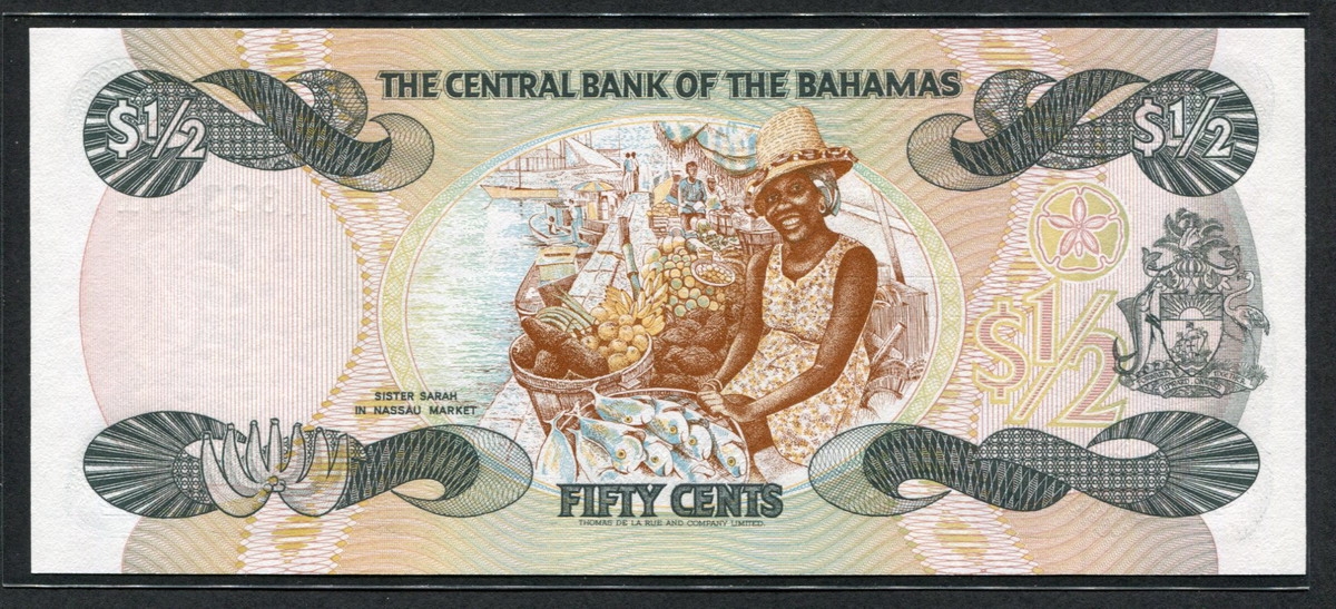 바하마 Bahamas 1974 ( 1984 ) 1/2 Dollar P42 미사용