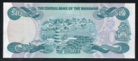 바하마 Bahamas 1974 ( 1984 ) 10 Dollars P46a Signature W. C. Allen 극미품+