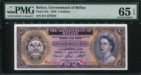 벨리즈 Belize 1976 2 Dollars P34c PMG 65 EPQ 완전미사용