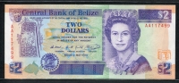 벨리즈 Belize 1990 2 Dollars P52a 미사용
