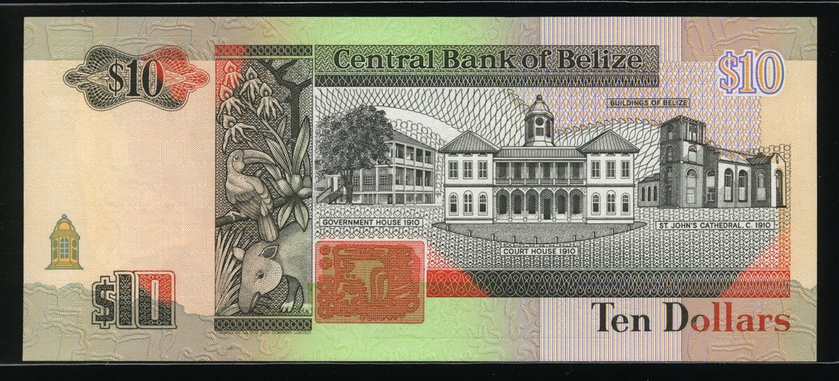 벨리즈 Belize 1991 10 Dollars P54b 미사용