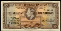 버뮤다 Bermuda 1937 5 Shillings P8b 미품 (뒷면 영문글자)