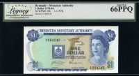 버뮤다 Bermuda 1978-1984 ( 1978 ) 1 Dollar P28b Legacy 66 PPQ 완전미사용