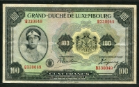 룩셈부르크 Luxembourg 1934 100 Francs P39 미품