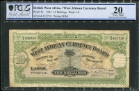 영국령 서아프리카 British West Africa 1942 10 Shillings P7b PCGS 20 미품