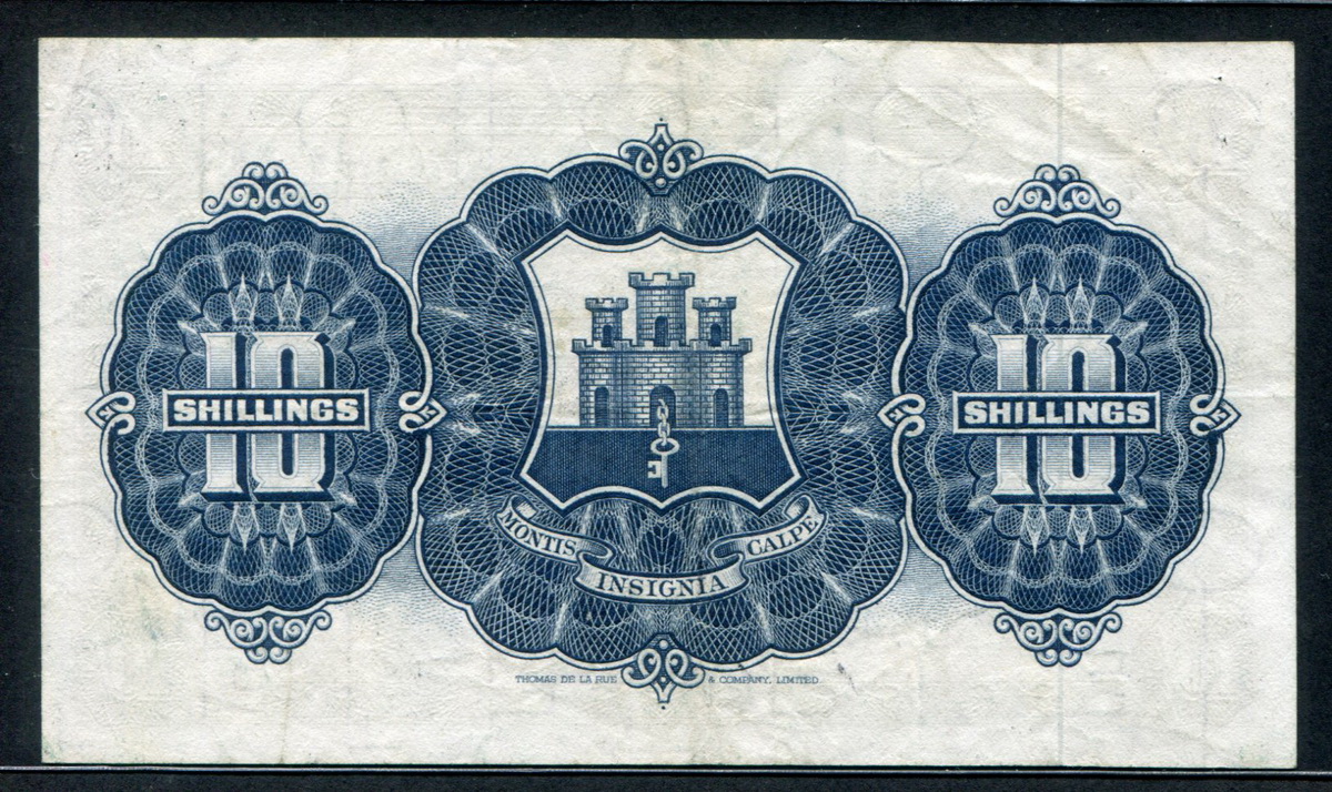 지브롤터 Gibraltar 1965 10 Shillings P17 미품