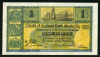 스코틀랜드 Scotland 1928-1935 ( 1932 ) North of Scotland  Bank 1 Pound S639 극미품~준미사용
