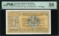 스코틀랜드 Scotland 1939-1941 1 Pound P91b PMG 58 준미사용