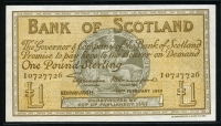 스코틀랜드 Scotland 1949 1 Pound P96b 미사용
