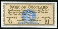스코틀랜드 Scotland 1961 1 Pound P102a 미사용