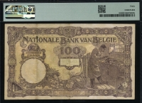 벨기에 Belgium 1921-1927 100 Francs P95 PMG 40 극미품