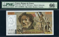 프랑스 France 1978-1979 ✨귀한연도 100 Francs P154a PMG 66 EPQ 완전미사용
