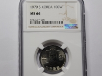 한국은행 1979년 100원 NGC MS 66 완전미사용