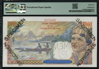 프랑스령 기아나 French Guiana 1947-1949 1000 Francs P25s Specimen PMG 65 EPQ 완전미사용