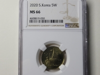한국은행 2020년 5원 NGC MS 66 완전미사용 ( 발행량 : 30,000 개 )