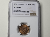 한국은행 4292년 특년 10환 NGC MS 64 RB 미사용