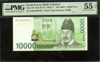 한국은행 2007년 6차 만원, 바 10000원 ⭐ 레이더노트 0393930  PMG 55 EPQ 준미사용