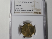 한국은행 1975년 특년 10원 NGC MS 64 미사용