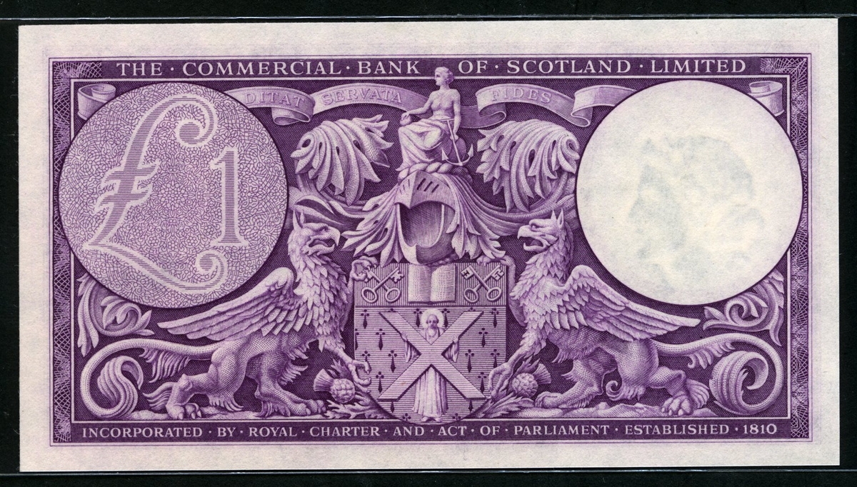 스코틀랜드 Scotland 1947-1953(1949) 1 Pound, S332, 준미사용