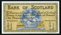 스코틀랜드 Scotland 1957-1960(1957) 1 Pound P100c 미사용
