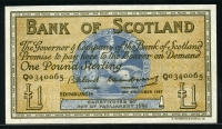 스코틀랜드 Scotland 1957-1960(1957) 1 Pound P100c 극미품~준미사용