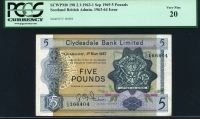 스코틀랜드 Scotland 1963-1969 5 Pounds P198 PCGS 20 미품