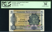스코틀랜드 Scotland 1963-1969 5 Pounds P198 PCGS 30 미품