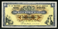 스코틀랜드 Scotland 1966 1 Pound P325b, 극미품~준미사용