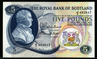 스코틀랜드 Scotland 1966 5 Pounds,P328, 미사용