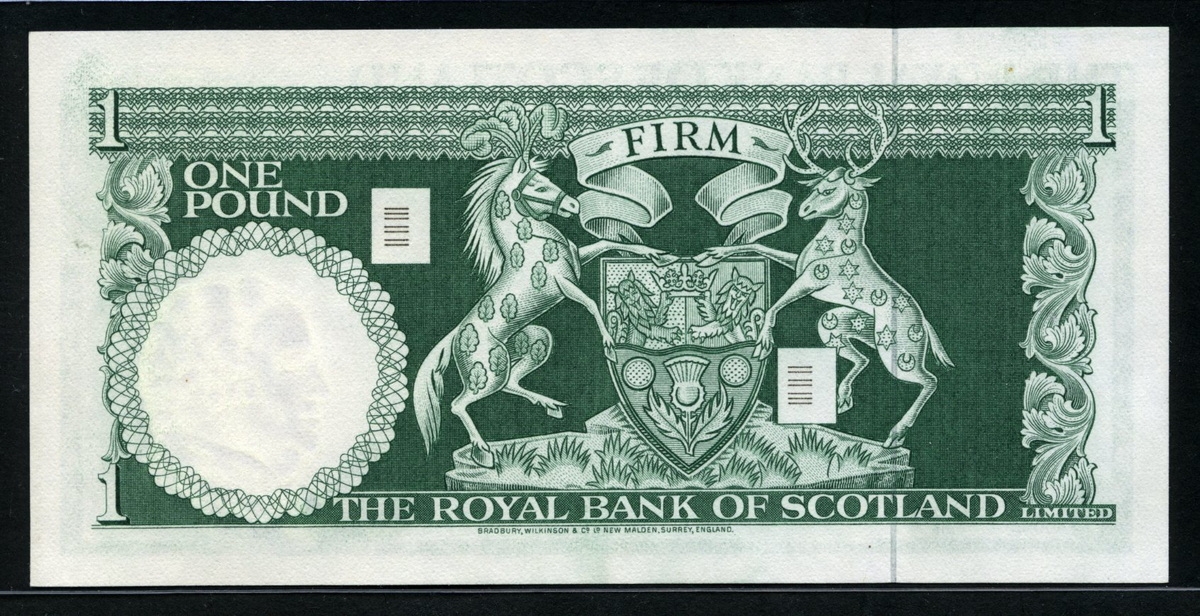 스코틀랜드 Scotland 1970 1 Pound,P334, 준미사용