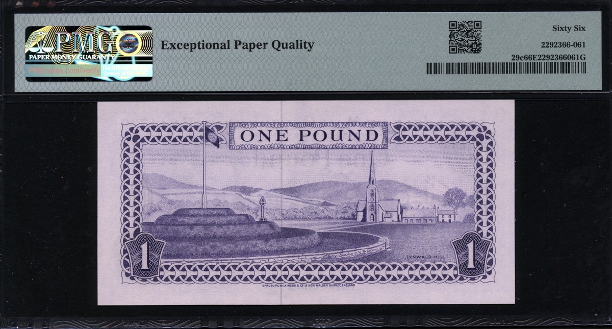 맨섬 Isle of Man 1972 1 Pound P29c PMG 66 EPQ 완전미사용