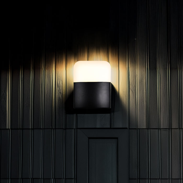 <B>[ IP54방수 I KS인증 ]* LED 루네 센서/직부 벽등 5W<BR></B>블랙 ( 3000K )