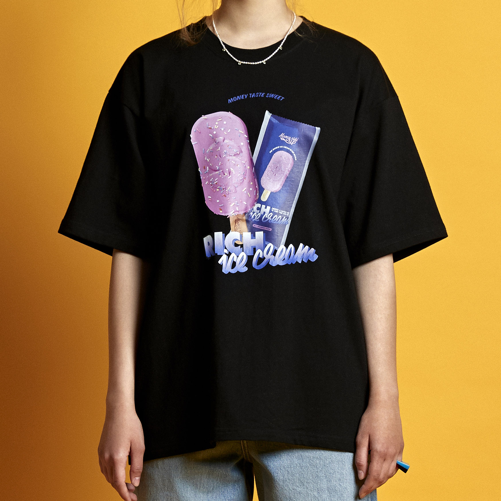 RICH ICE CREAM T-SHIRTS BLACK [10% SALE]