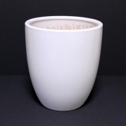 유광 흰색 화분 높이23cm