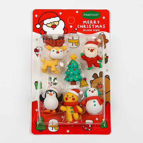 [10666]3000크리스마스미니어쳐지우개[천A-3]