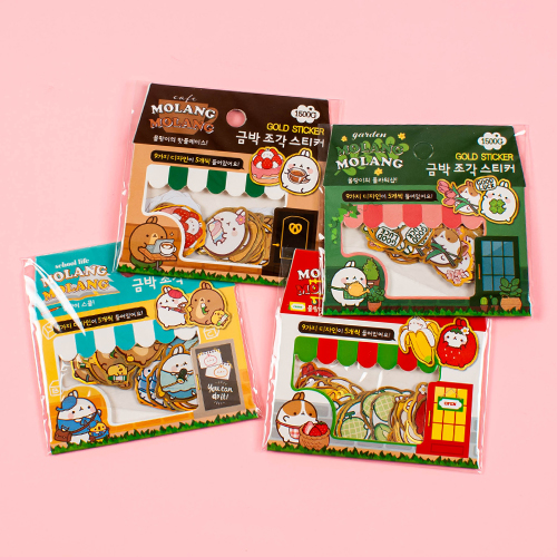 [10672]1500몰랑금박조각스티커[H-4]